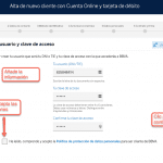 Abrir cuenta BBVA paso 4: Acceso a tu cuenta