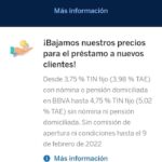 App BBVA promociones de préstamos