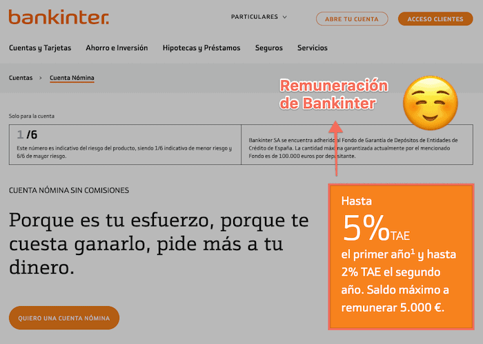Ventajas de la Cuenta Nómina Bankinter