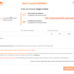 Abrir una cuenta nómina ING: información personal