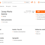 Página de mi perfil real con ING, Josep Garcia de mejor-banco.com