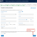 Abrir cuenta BBVA paso 9: Datos personales
