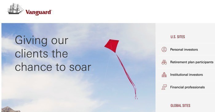 Captura de pantalla del fondo de inversión indexado Vanguard