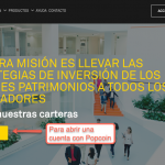 Abrir cuenta con Popcoin paso 1