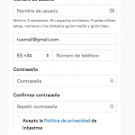 Abrir una cuenta con inbestMe paso 6