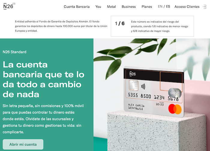 Abrir una cuenta bancaria con N26 es fácil