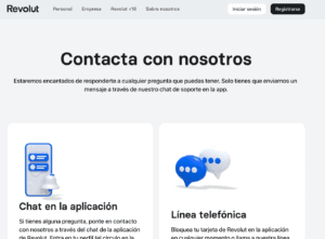 Cantacta con la atención online de Revolut