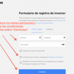 Crear cuenta con Mintos paso 3