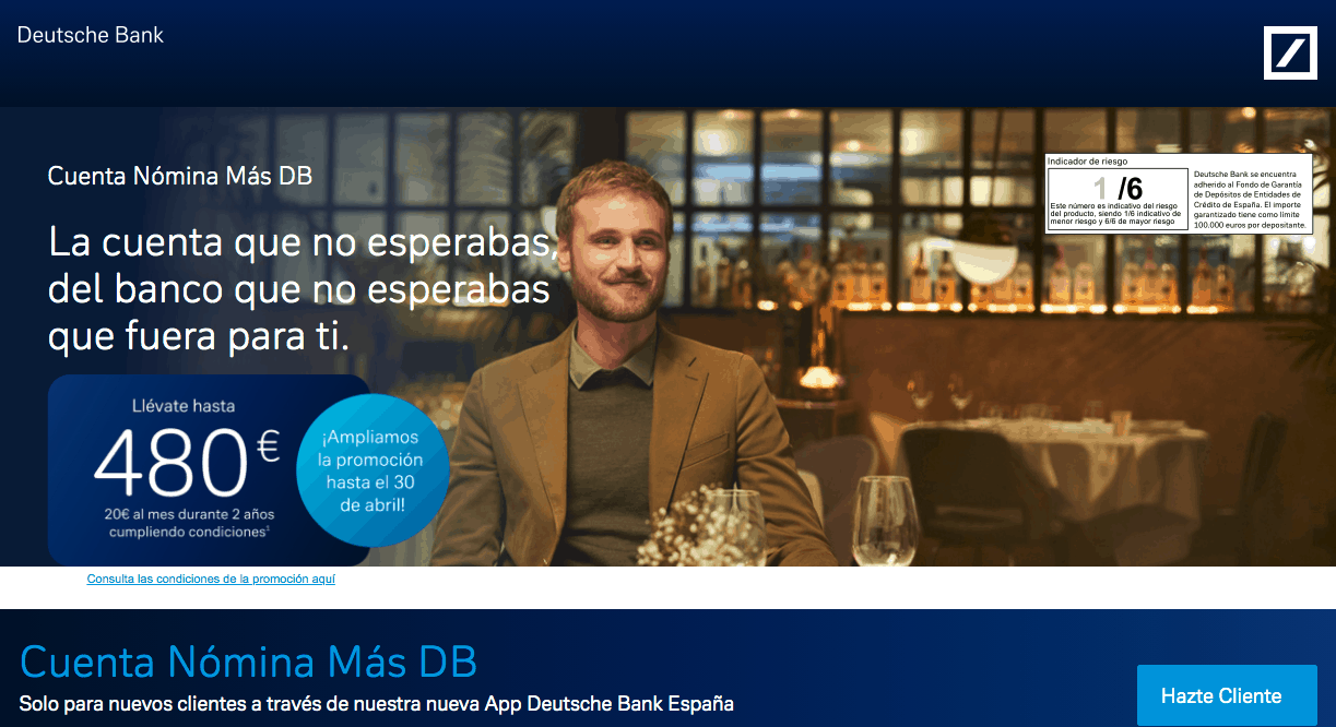 Cuenta nómina del Deutsche Bank