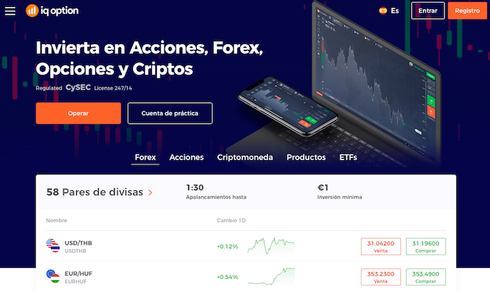 IQ Option es un broker para el trading