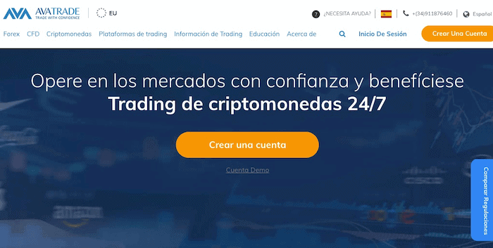 Plataforma de trading de derivados AvaTrade