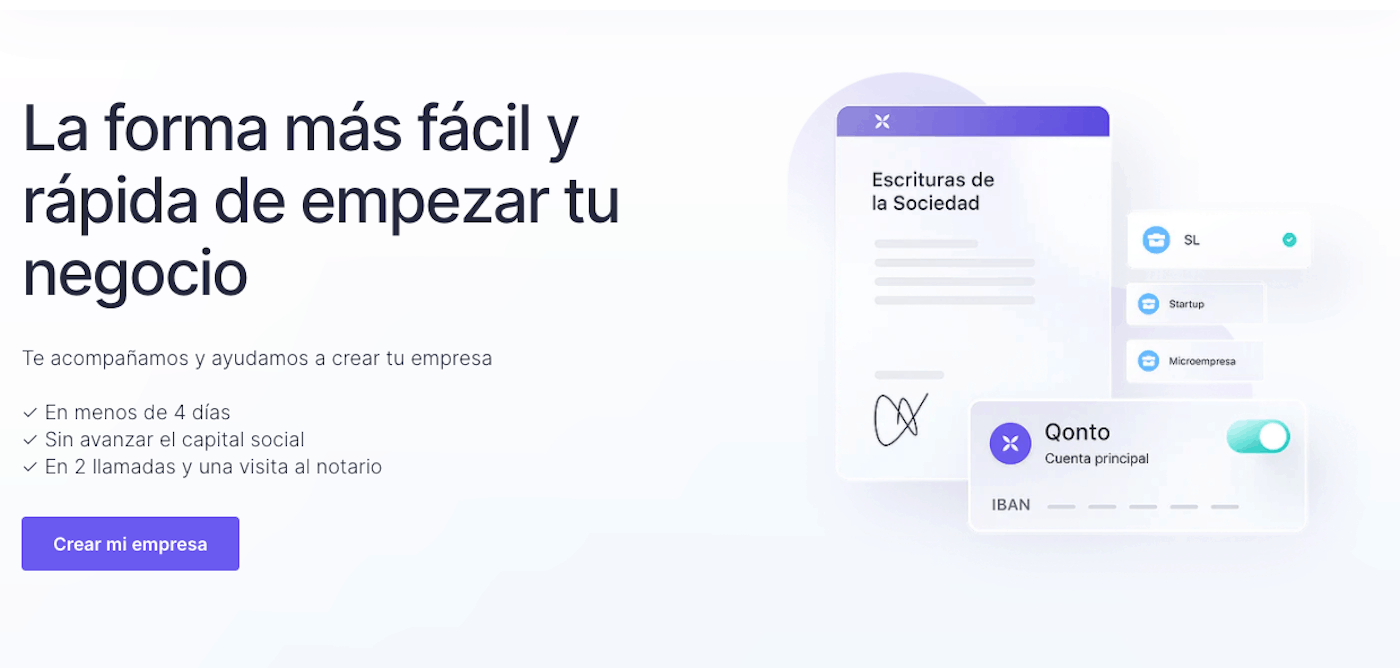 Qonto y sus servicios para empresas.
