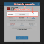Comprar acciones con eToro paso 3: tipo de órden