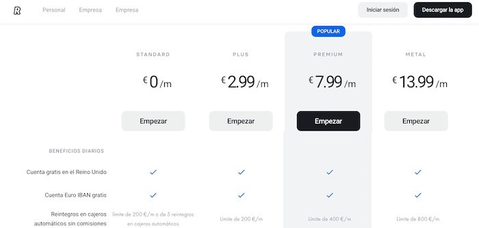 Revolut Plans and Accounts