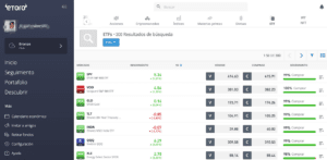 ETF disponibles de eToro