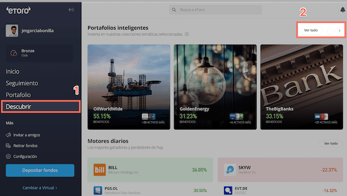 eToro portfolios inteligentes