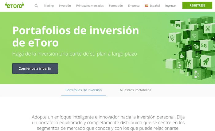 Inversión en portfolios con eToro