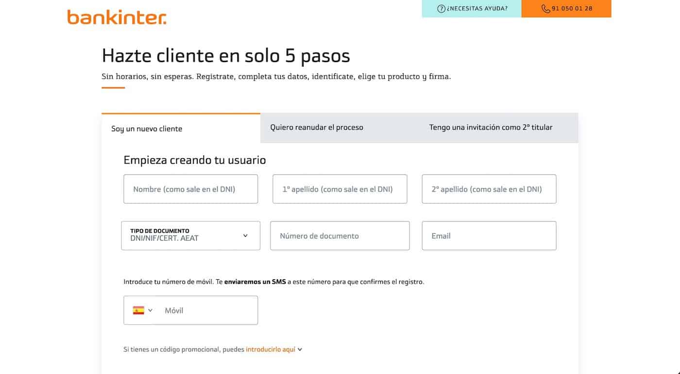 Abrir Cuenta Nómina Bankinter