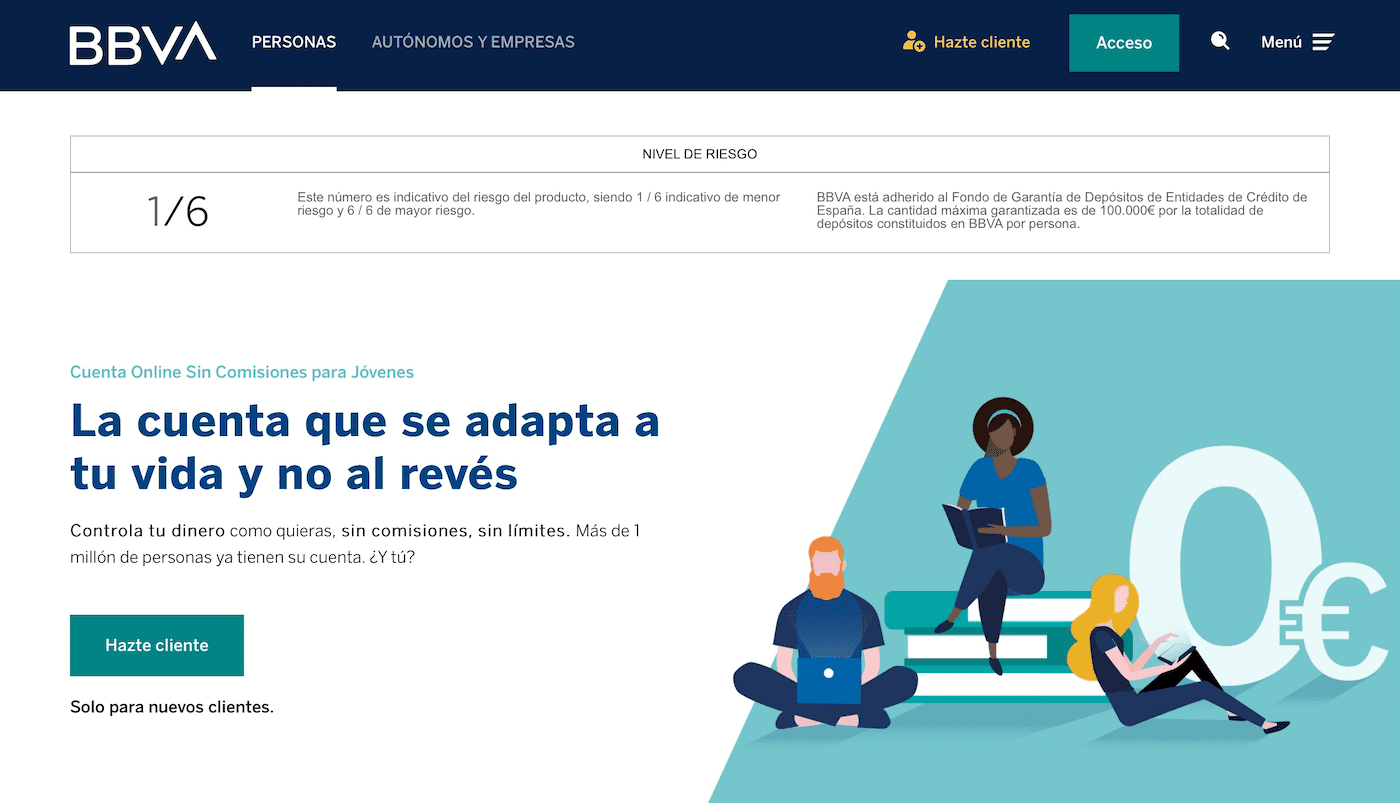 BBVA Cuenta ONline para Jóvenes