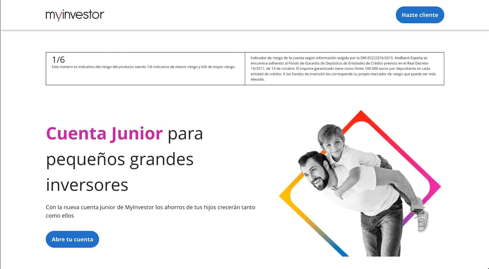 Cuenta Junior MyInvestor