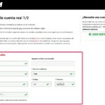 Crear cuenta con XM paso 2