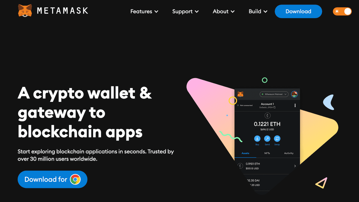 MetaMask Wallet para criptomonedas