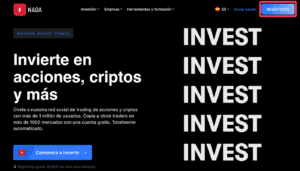 Abrir cuenta con NAGA paso 1