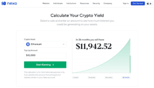 Opciones de staking con Nexo