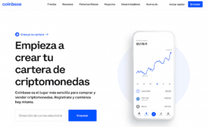 Plataforma compra criptomonedas Coinbase