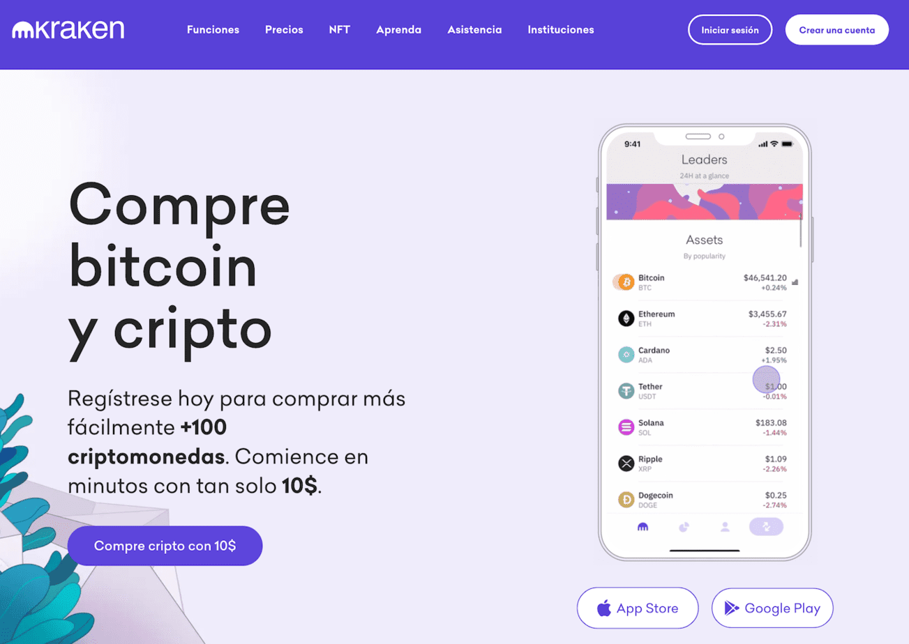 Plataforma de compra de criptomonedas Kraken