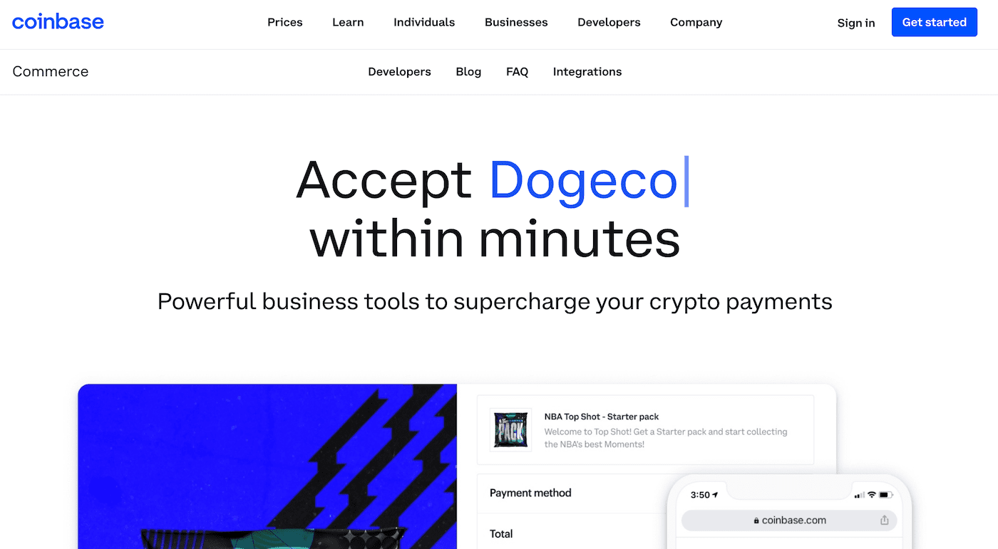 Coinbase commerce para negocios