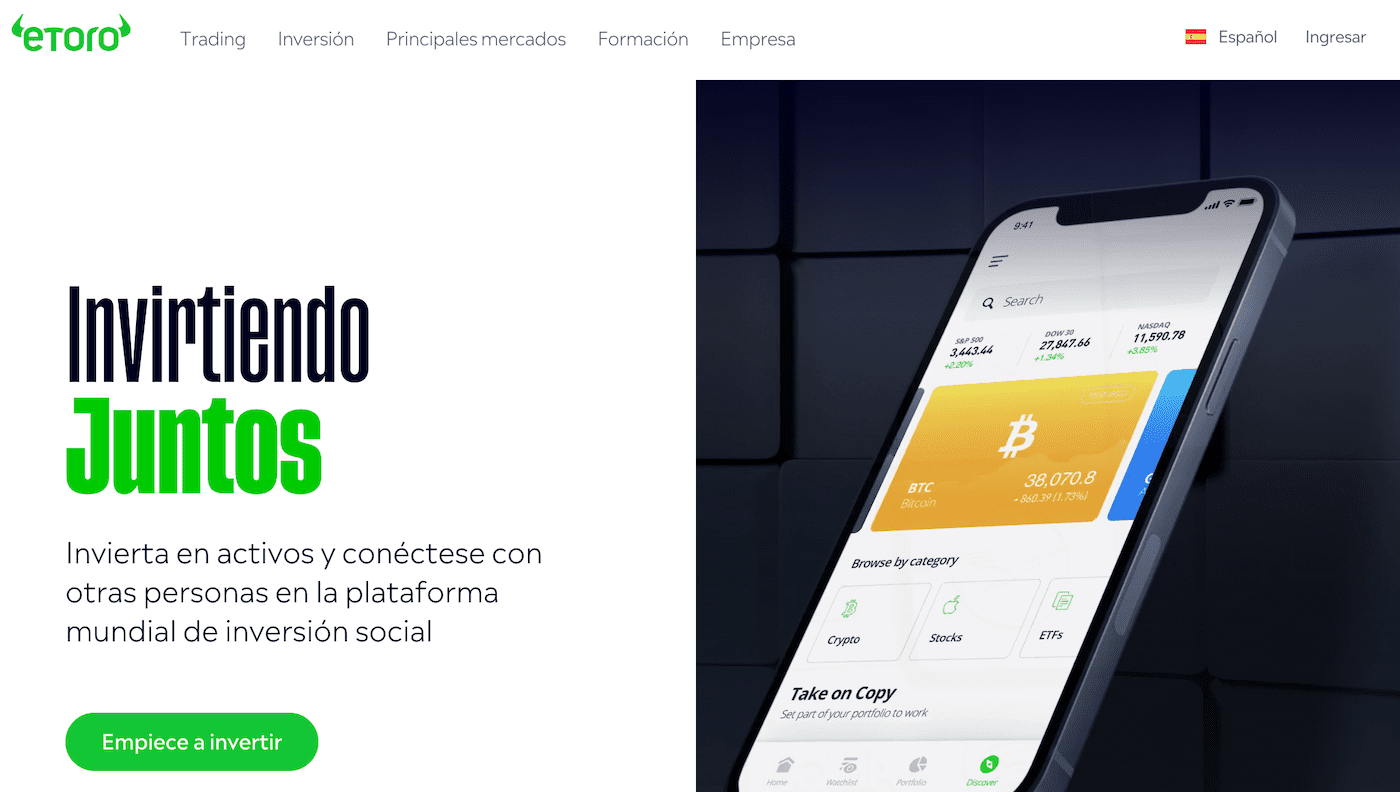 eToro plataforma de inversiones