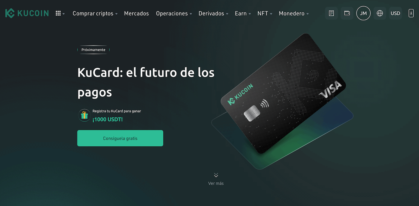 La tarjeta de KuCoin