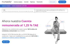 cuenta online myinvestor sin comisiones