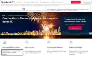 Cuenta Ahorro Bienvenida Openbank Nómina