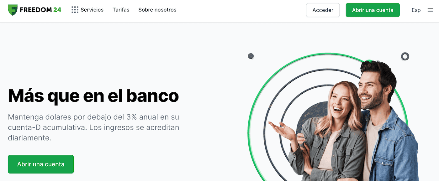 Cuenta de efectivo de Freedom24
