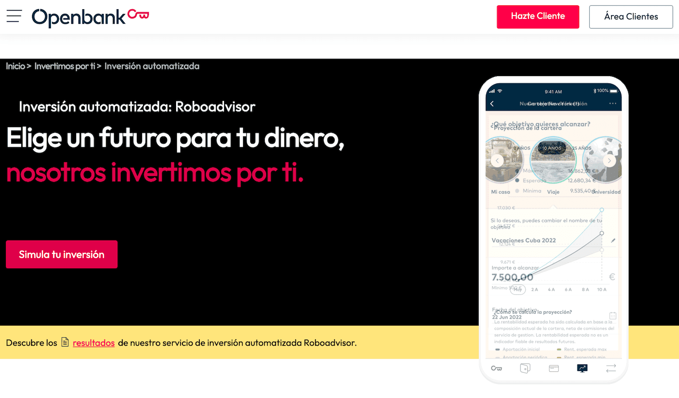 El roboadvisor de Openbank