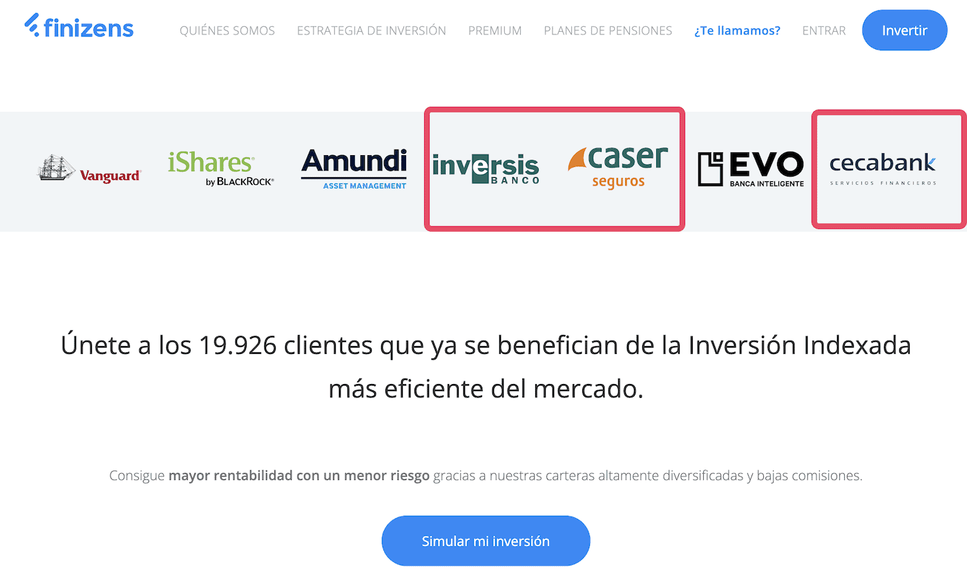 Entidades depositarias de Finizens