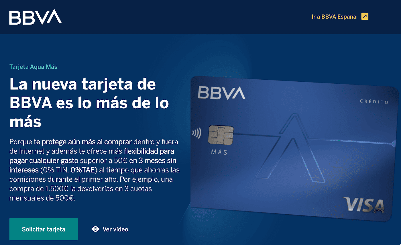 Tarjeta BBVA Más de crédito