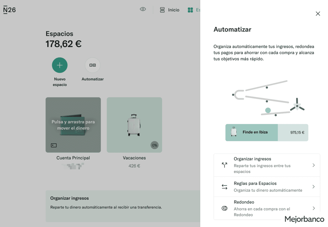 Añade dinero a tus subcuentas con N26 de forma automática.