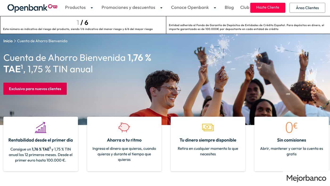 Cuenta de ahorro Openbank