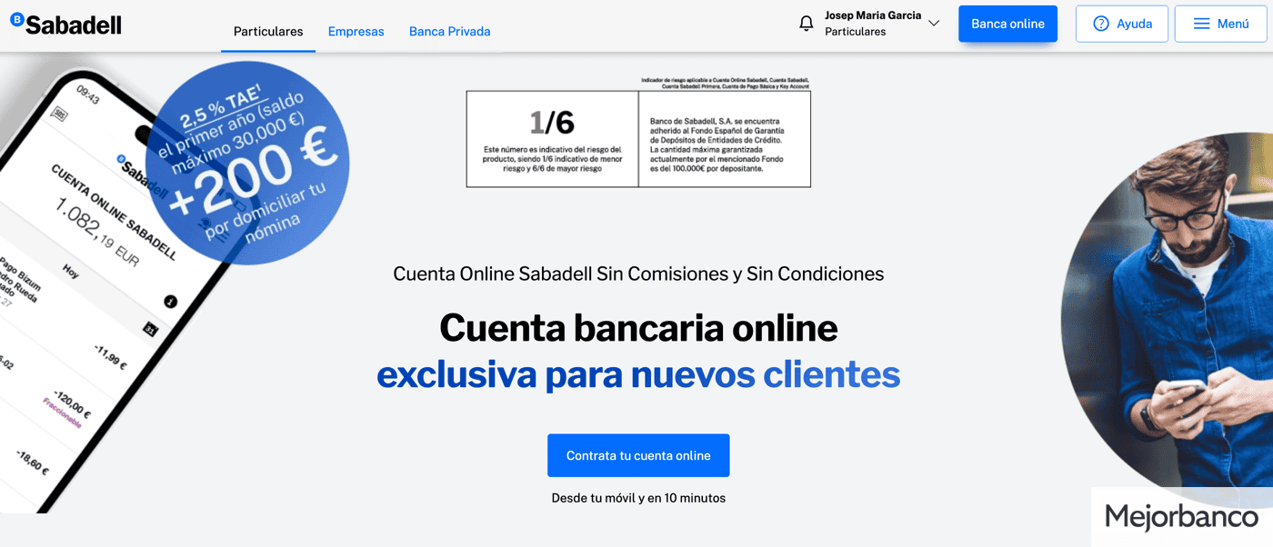 Cuenta Online del Banco Sabadell