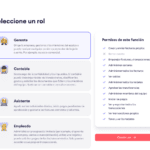 Finom, gestión de usuarios y roles