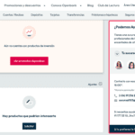 Formas de contactar con Openbank