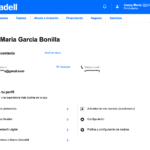 Mi perfil de mi cuenta del Sabadell, Josep Garcia de mejor-banco.com